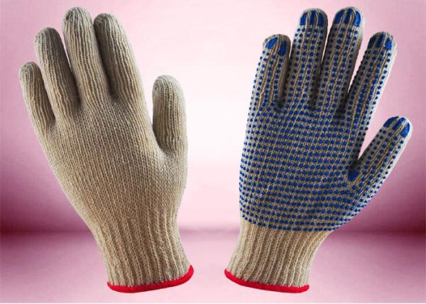 Buy cheap 7 Gauge Bleached White Cotton Knit Gloves 7 - 11 Inches Size Skin - Friendly from wholesalers