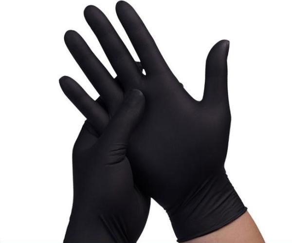 Buy cheap Disposable Black Nitrile Food Service Gloves Industrial Use 9 Inches from wholesalers