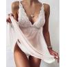 Buy cheap Elegant Underwear Erotic V-Neck Lace Pajamas Sexy Transparent Lace Mesh Lingerie from wholesalers
