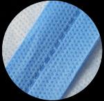 Non Woven Disposable Isolation Gown , Blue Surgical Gown Patient With Knit Cuff
