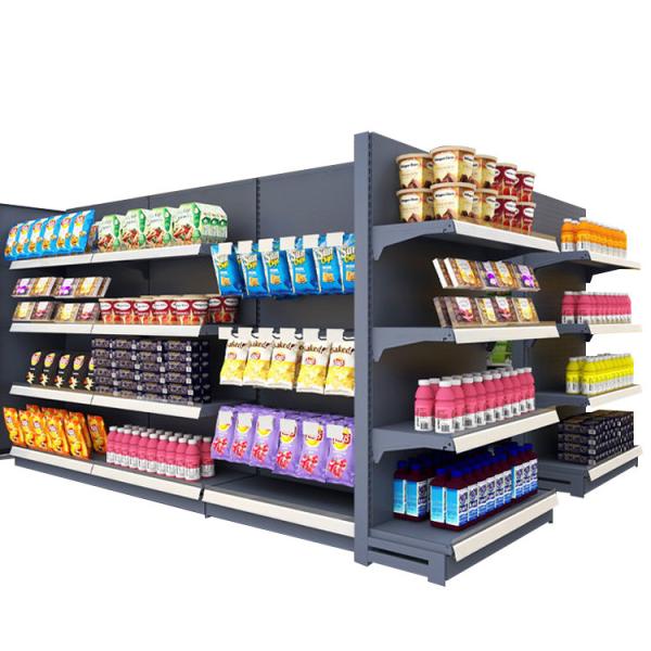 Buy cheap OEM / ODM Metal Supermarket Shelves Gondola Display Shelves For Retail Products Shop Supermarket from wholesalers