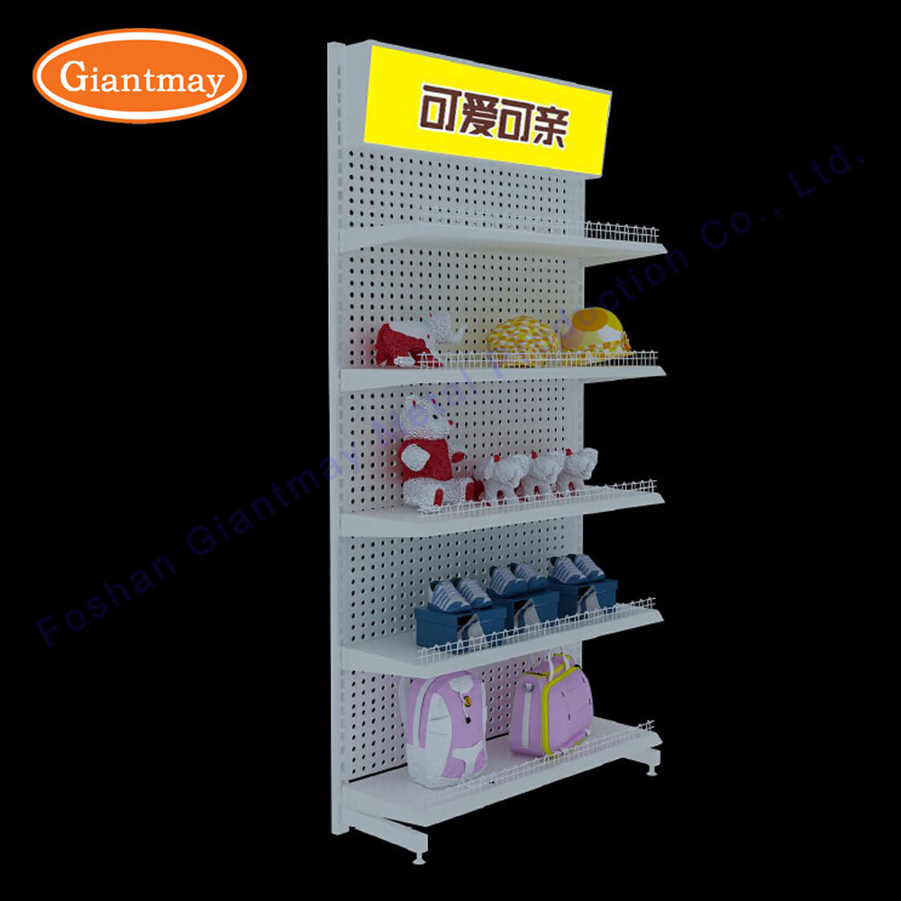 Gondola Shelf Metal Pegboard Perforated Rack Stores Retail Display