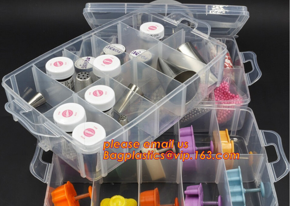 Adjustable Plastic Storage Box For Nail Art Design Decoration, Creative multi-function plastic storage box cosmetics cas