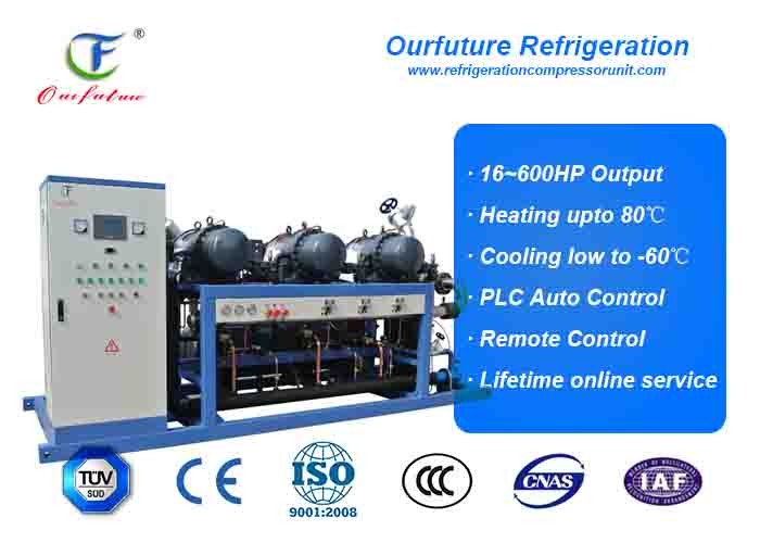 R404a Hanbell Parallel Screw Compressor Racks For Frozen Food Storage