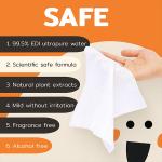 99% Water Biodegradable Wet Wipes Portable Mini Baby Wipes For Travel 60pcs 15