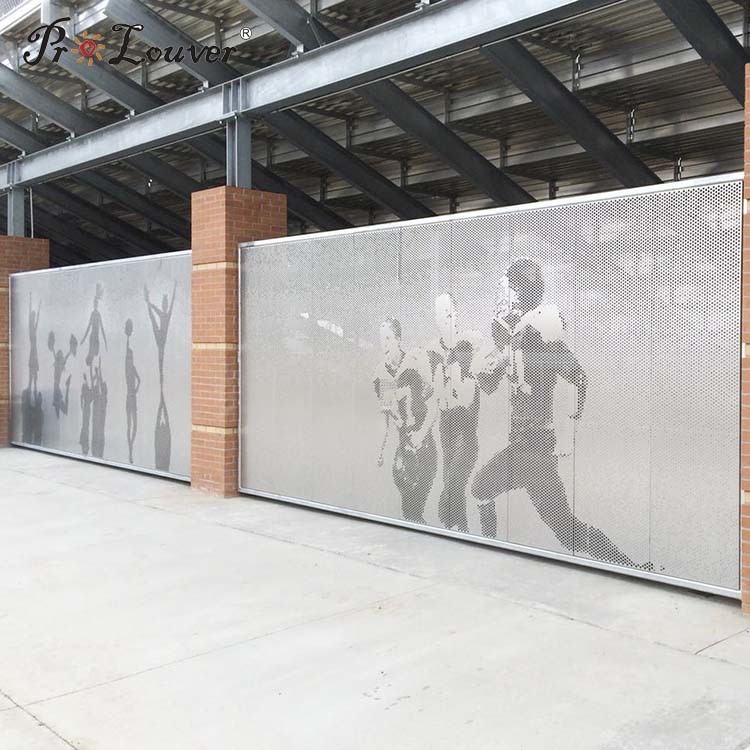 Picture Customized Aluminum Perforated Screen WallUsed for Hotel Fence