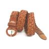 Buy cheap Fashion Ladies Braided Belts With Round Leather Covered Buckle from wholesalers