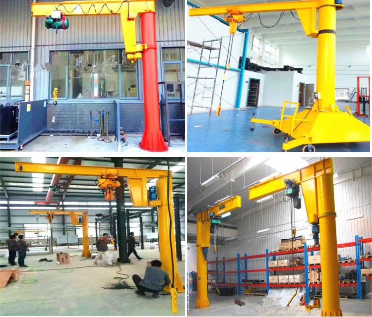European Type 4.5T Column Mounted Jib Crane Free Standing Motorized