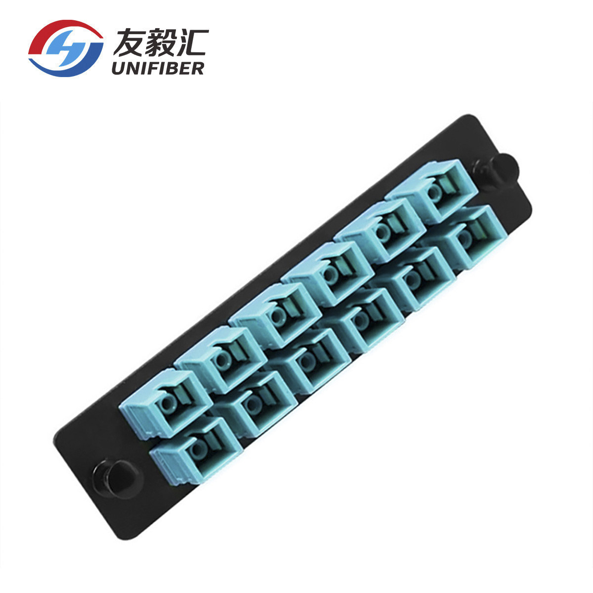12 Ports LC Duplex 24fibers OM3 Fiber Optic Adapter Panel