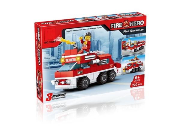 Mini Fire Rescue DIY Building Blocks Educational Toys Convertable 3 Styles