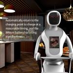 White Restaurant Service Robot Lithium Battery AC100 Food Delivery Robot