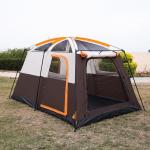 6 Person Spacious Brown Color Waterproof Coated Polyester Outdoor Large Family