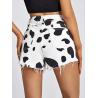 Buy cheap Classic Fashion Casual Pants Skinny Printed Short Jeans Milk Cow Print from wholesalers