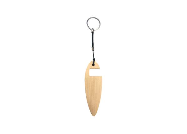 Buy cheap Bamboo Metal Key Holder Phone Holder Nature Bamboo Color Wooden Metal Keyring from wholesalers