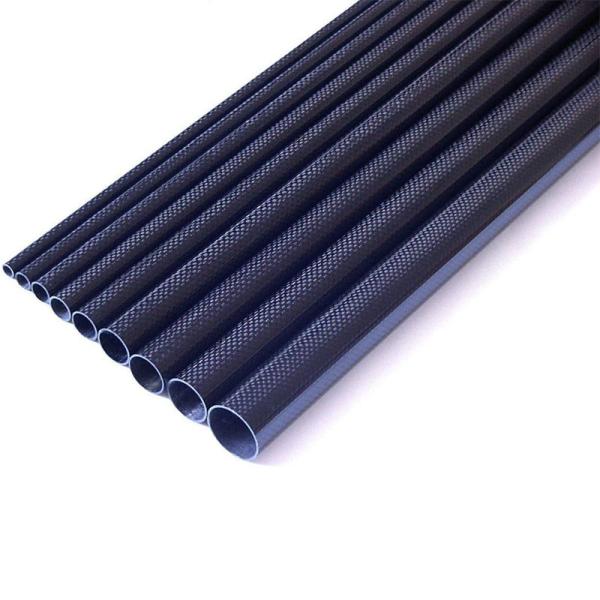 Buy cheap Processable Black Carbon Fiber Tubing OEM 3K Woven Surface from wholesalers