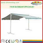 Strong double side retractable awning,free standing awnings, awning with rain