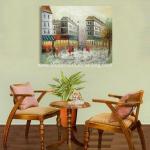 Canvas Paris Oil Painting ，Thick Oil Paint Palette Knife 30" X 40" 36" X 48"