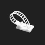 17mm 22mm Width Cable Tie Accessories High Strength White Electrical Wire Clamps
