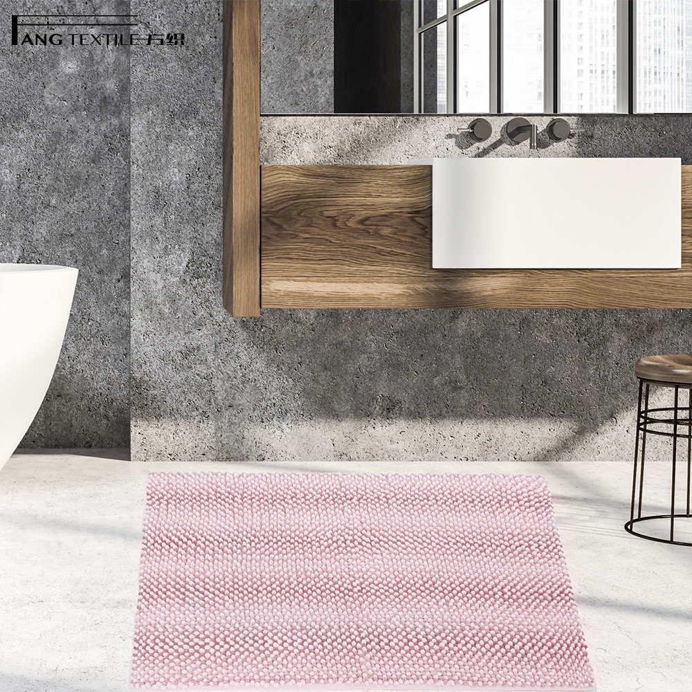 17x24 Inch Chenille Noodle Bath Rug Wear Resistant For Bathroom