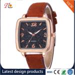 Wholesale PU Lady Wrist Watch Alloy Case Square Dial Multicolor Strap PU Watch