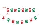 Flat Deer Pattern Felt Christmas Decorations 21*15 Cm Easy Wall Hung Installatio