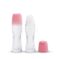 Buy cheap Cosmetic Refillable Glass Roll On Bottle 50ml Deodorant Packaging 146mm product