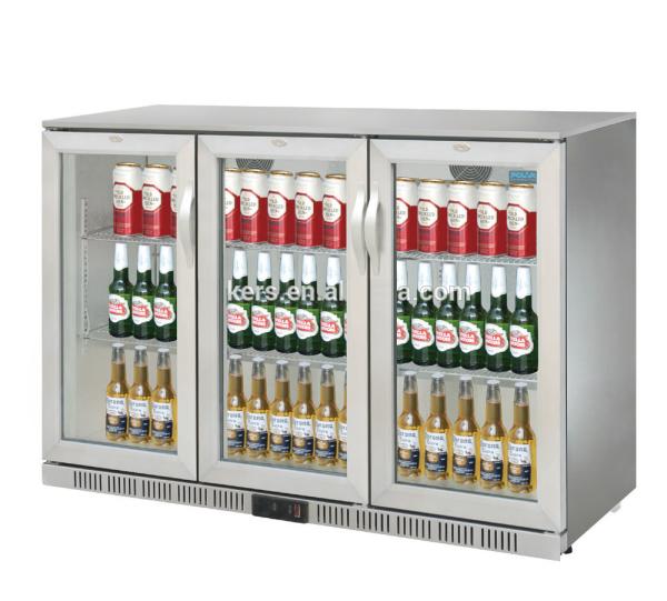 Buy cheap 850mm Height 320L Three Stainless Steel Doors Back Bar Cooler Auto Defrost Type With Easy Cleaning Gasket from wholesalers
