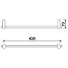 Buy cheap Sano 62.5cm Bathroom Towel Bars Rust Proof Sus304 Stainless Steel Towel Holder from wholesalers