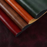 Buy cheap Oil Wax Embossed PU Shoe Leather Faux Brushed Texture Eco Friendly product