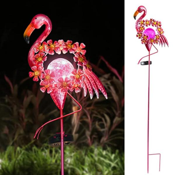 Buy cheap Warm White 38.6 Inch Solar Flamingo Garden Stake from wholesalers