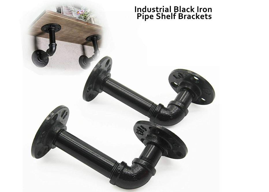 Kitchen Countertop Paper Towel Holder Assembled Malleable Iron Pipe Fittings 12 Inch Pipe Connector With Both Screw