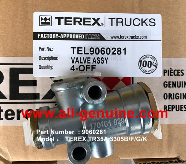 Buy cheap TEREX 09060281 VALVE OFF HIGH WAY NHL MINING DUMP TRUCK TR35 TR50 TR60 TR100 3305B 3305F 3303 3307 TR45 TR70 MT4400 from wholesalers