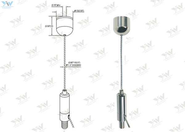 Buy cheap Ø1.5 * 3000 MM SS Wire Light Hanging Kit Adjustable For Linear Light Suspension from wholesalers