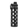 Buy cheap Clear Frosted Glass Drink Bottles With Stainless Steel Lid 20oz from wholesalers