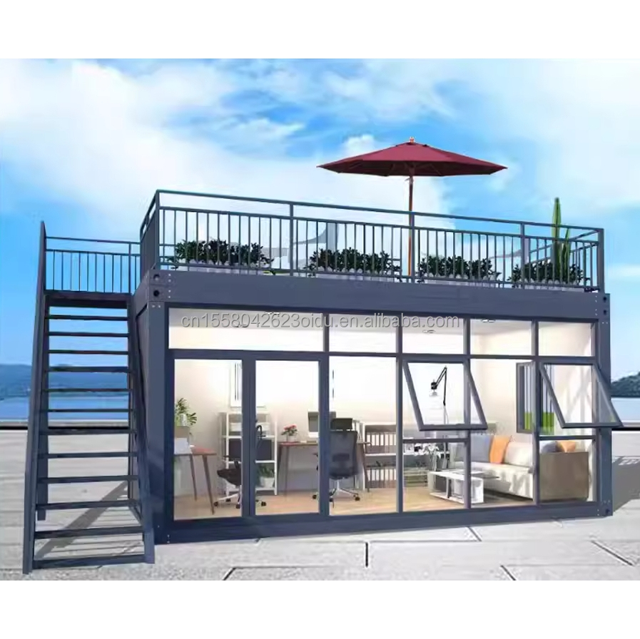 20ft Bathroom Black Container House With One Bedroom Hotel Kitchen Manufactured By Prefabricated Houses