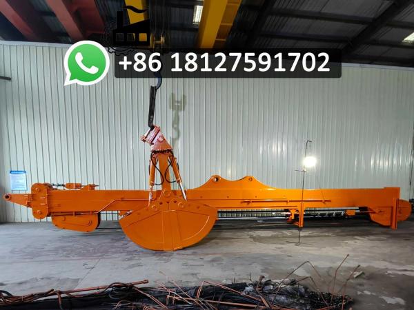 Buy cheap Top Performance Excavator Telescopic Arm With 1.5cbm Clamshell Bucket CE Certified from wholesalers