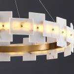Led Creative Chandelier For Living Room White Ring Marble Chandelier(WH-MI-318)
