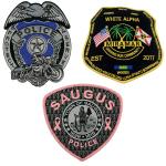 Buy cheap Merrow Border Custom Logo Police Embroidered Patch For Clothing from wholesalers