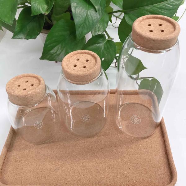 Buy cheap LFGB Yuelin Glass Bottle Corks Lid Container Storage Jar 0.9*0.7in from wholesalers