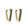 Buy cheap Luxury 24k Gold Earrings Fashion Ladies Custom Jewelry Diamond Studded Earrings from wholesalers