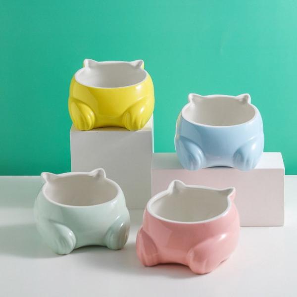 Buy cheap Candy Colored Tableware Pet Ceramic Bowl Non Toxic 15deg Tilt Angle Ceramic Dog Bowls from wholesalers