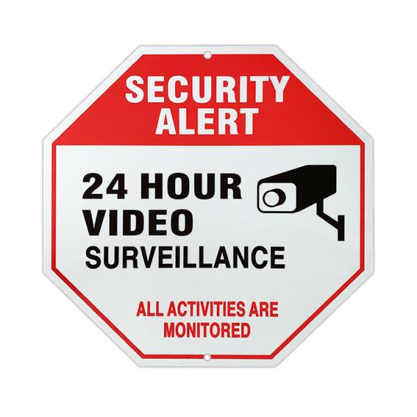 Buy cheap Rustfree Metal Aluminum Reflective Security Alert Sign 11.5inch Custom from wholesalers