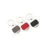 Buy cheap Red Carbon Fibre Leather Key Chains 5mm Pantone Black Leather Key Holder from wholesalers