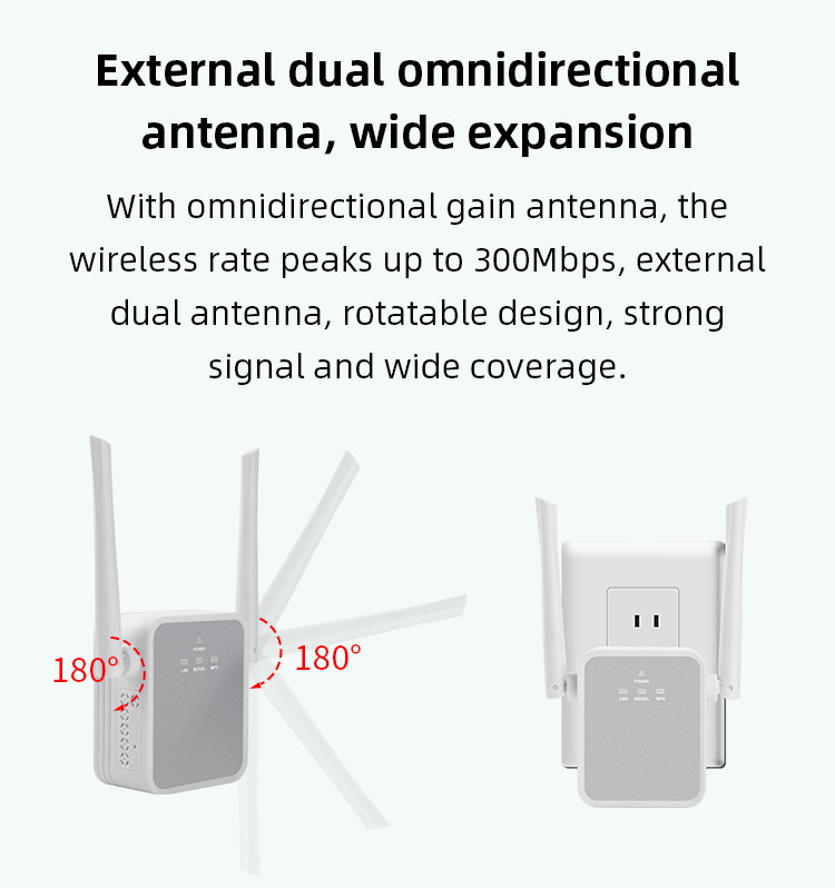 FCC Wall Socket Wifi Repeater , RJ45 4G Mobile Signal Booster