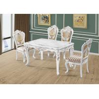 Buy cheap Noble Classical Solid Marble Dining Table , Restaurant Dining Table product