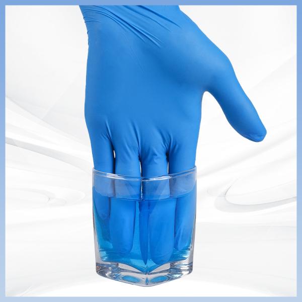 Buy cheap CE FDA Blue Industrial Disposable Gloves Food Processing Nitrile Examination Gloves from wholesalers