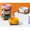 Buy cheap Unique Ceramic Pet Feed Bowl With Wooden Stand Cat Food Drinking Bowl Dish from wholesalers