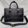 Buy cheap Genuine Crocodile Skin Businessmen Laptop Briefcase Exotic Alligator Leather Male Working Handbag Large Shoulder Bag from wholesalers