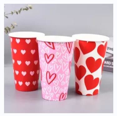 Disposable Custom Printing Logo Single Wall Kraft Pe Coated Hot Drink Coffee Shop Double PE 8Oz Recyclable Paper Cups