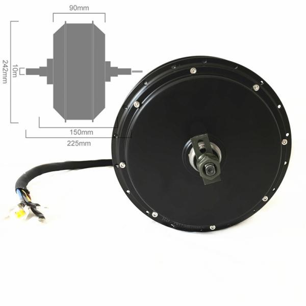 Buy cheap 50mm Height Electric Bike Kit , 50H magnet 72v 5000w Gearless Ebike Motor from wholesalers
